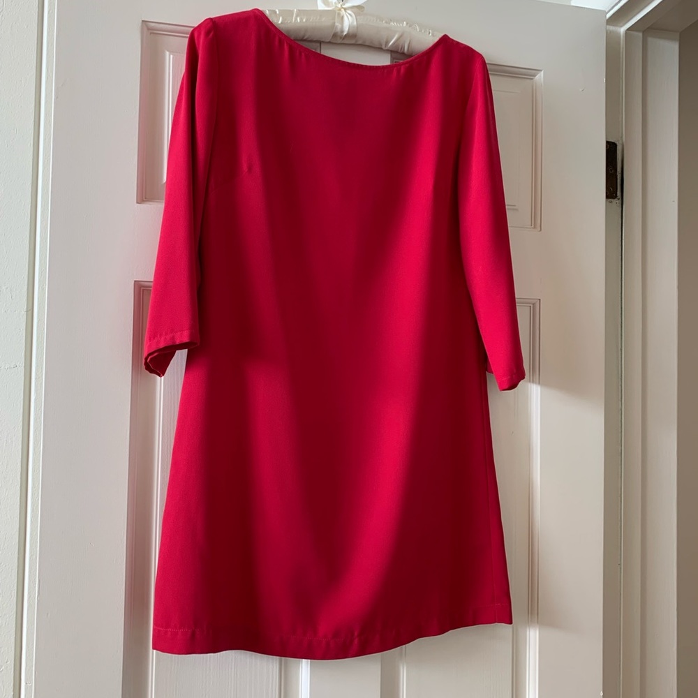 Price drop! EUC Leith Fuschia 3/4 Sleeve Keyhole Dress Sz XS